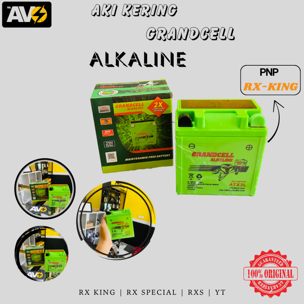 Aki Rx King RxKing Full Kering Alkaline Atx3L Aki Rx King Alkaline Atx3L 12volt Mf