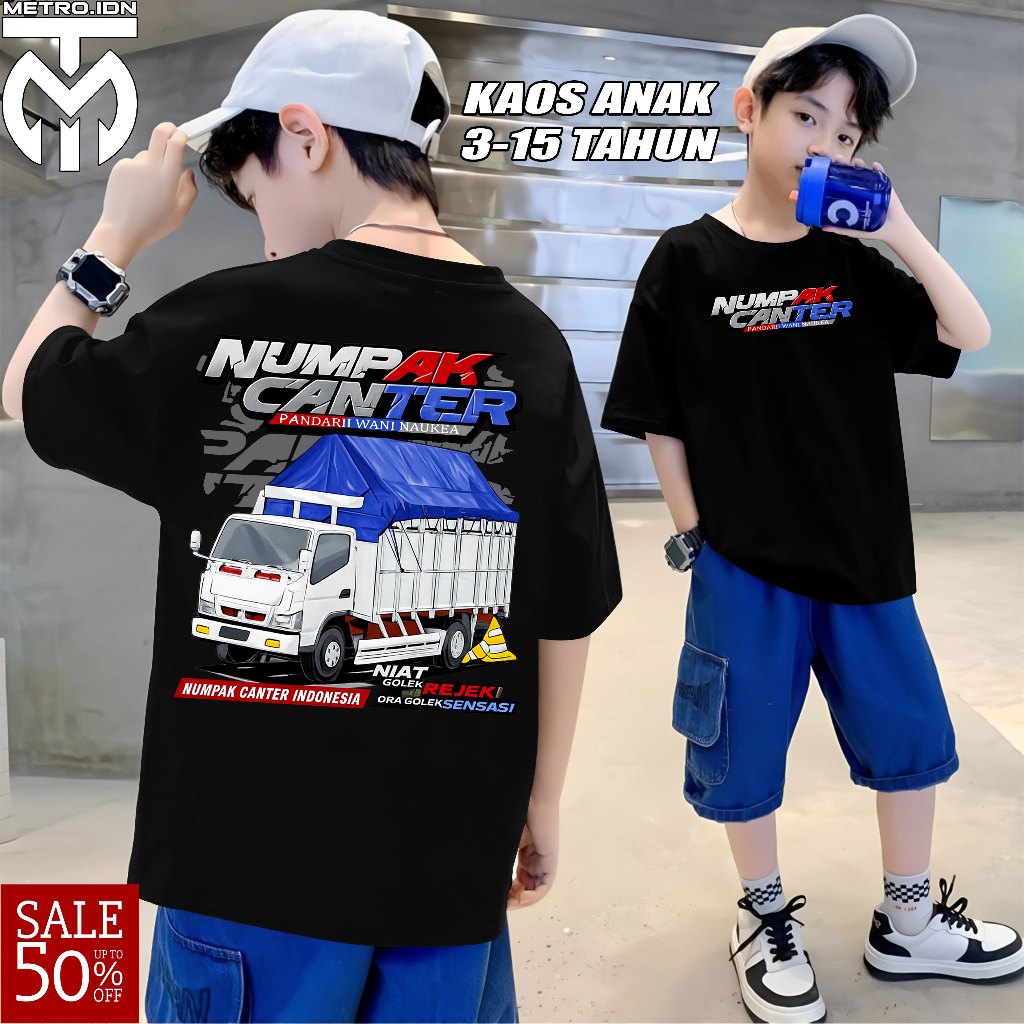 KAOS ANAK TRUCK NUMPAK CANTER - KAOS TRUCK CABE LAOK - KAOS DISTRO - COCOK UNTUK PRIA DAN WANITA