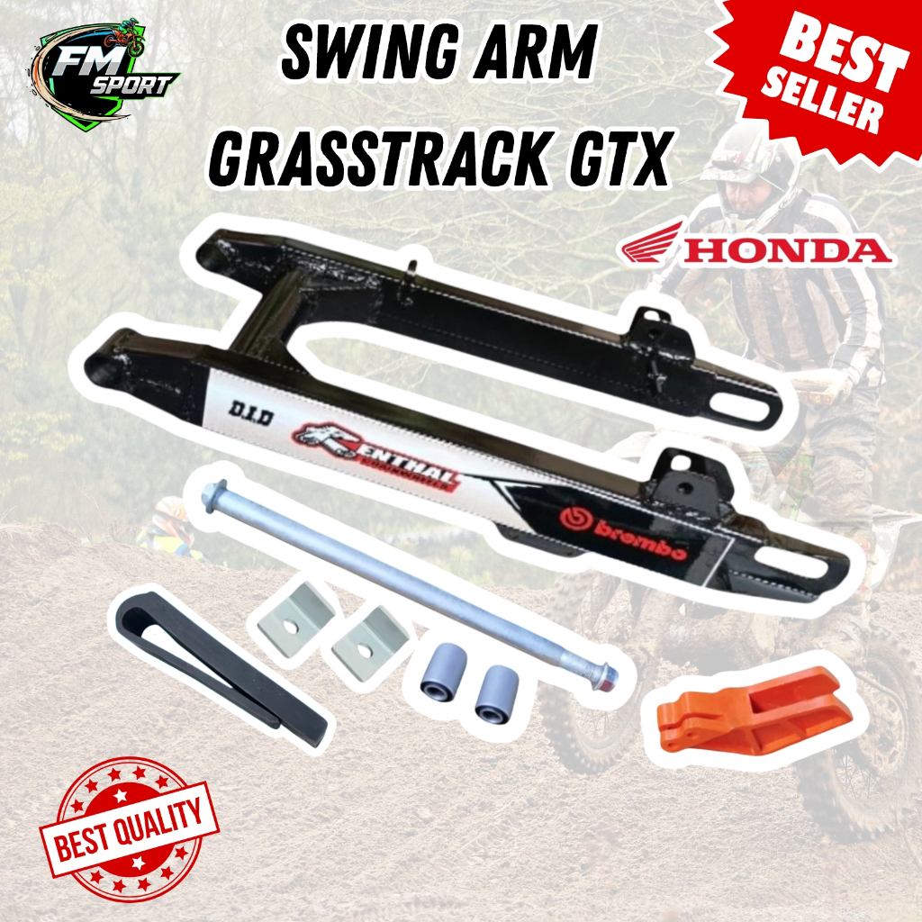 Swing Arm Lengan Ayun Grasstrack Arm Rbt Taxi Gabah - HITAM honda Supra Revo Blade Karisma 55cm