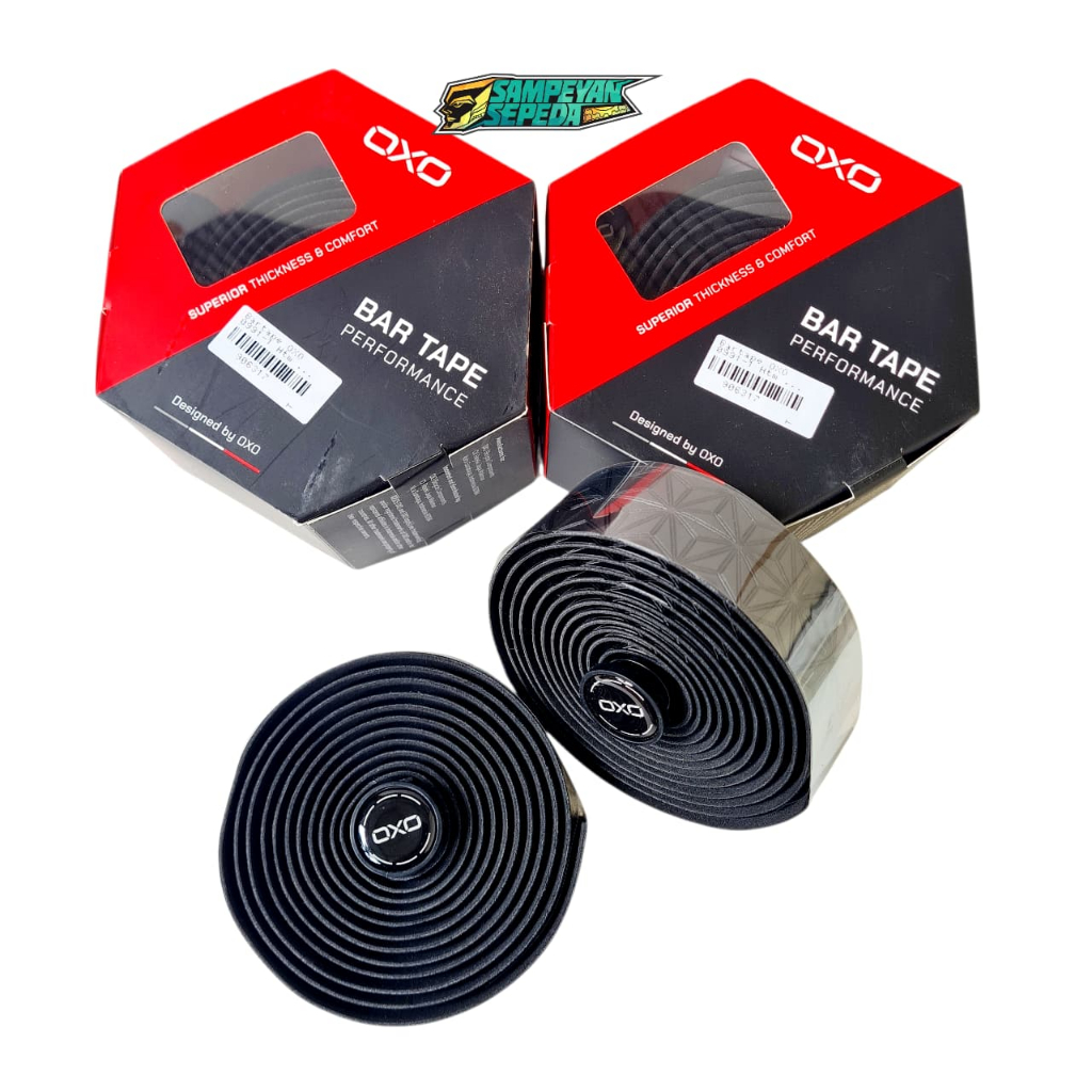 Set Bartape OXO 0991-1 Floral Pattern Bar Tape Sepeda Roadbike Fixie Balap Handgrip Stang Micro Fibe