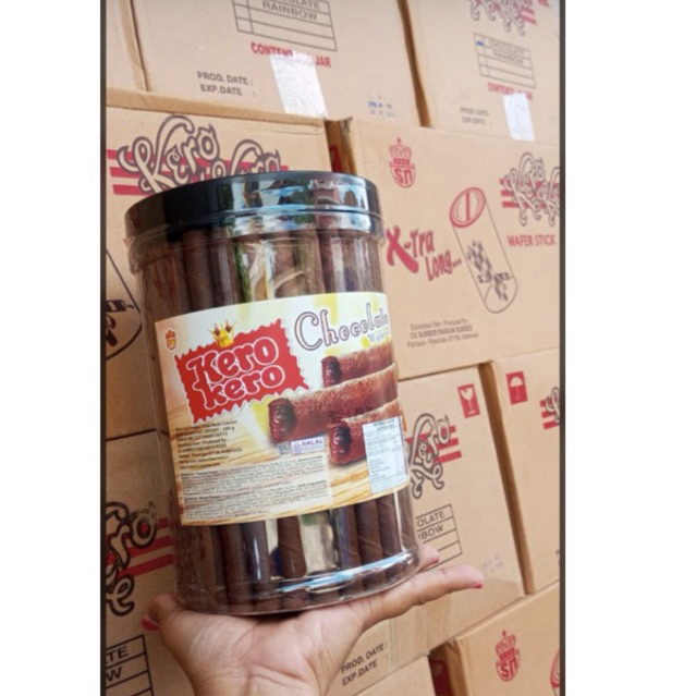 1 dus Astor wafer roll toples kero kero long Chocolate 600gx6 toples