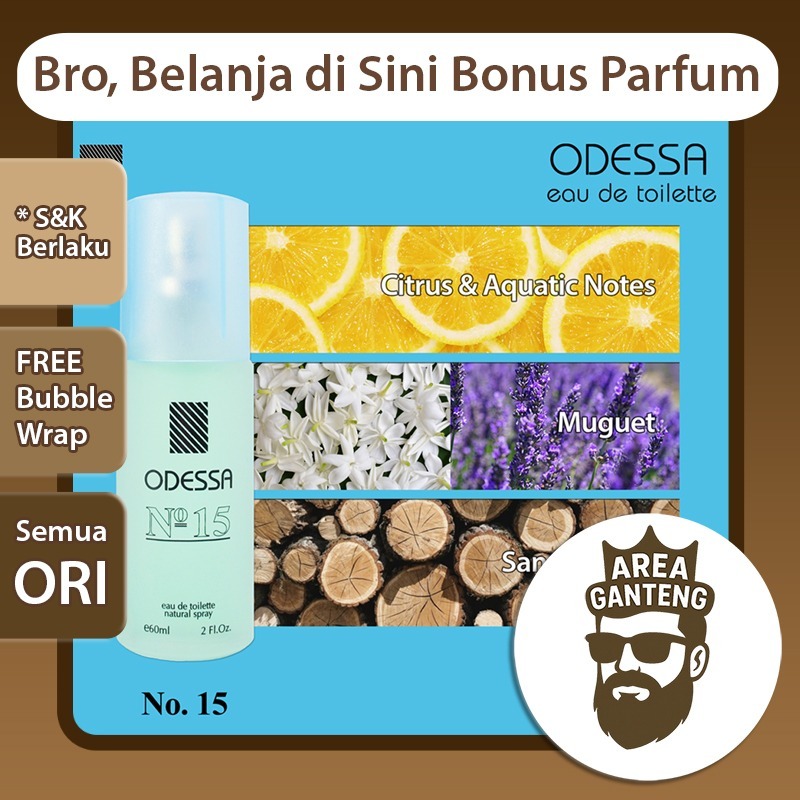 ODESSA EDT Perfume No .15 | Parfum EDT 60ml Odesa Eau de Toilette BPOM Pria Wanita * Area Ganteng *