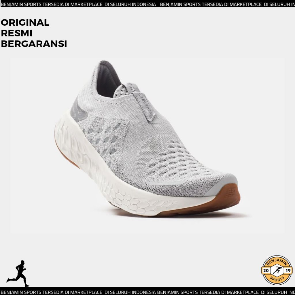 Sepatu lari wanita NWBC Freshfoam x 1080 unlaced Grey size 40