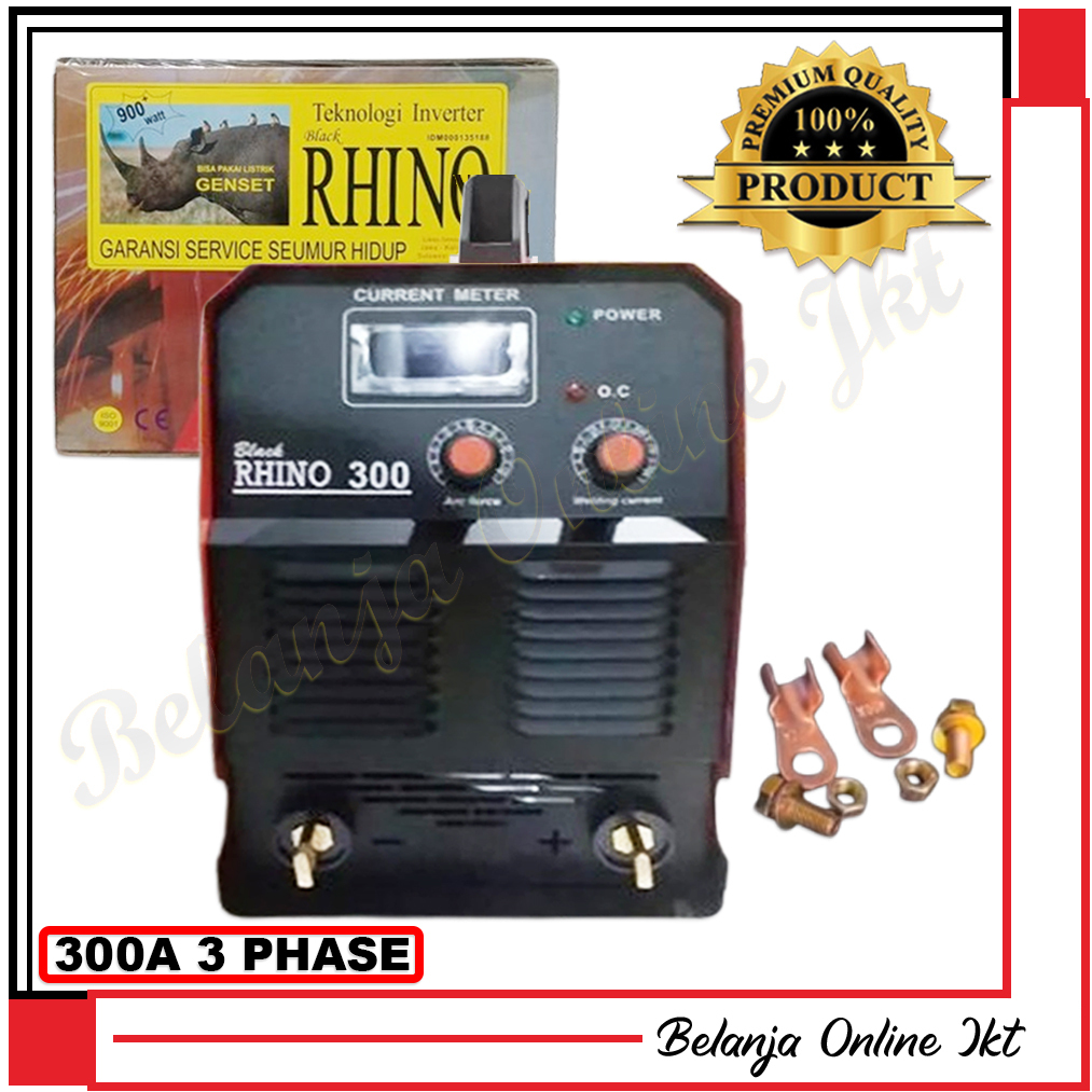 RHINO MMA 300A 3 PHASE Mesin Las Inverter MMA 300A 3 PHASE Travo Las Trafo Las Listrik Welding Machi