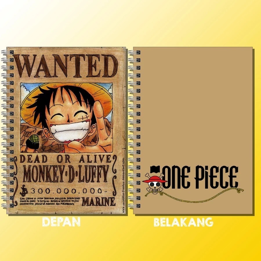 Notebook Buku Catatan Anime Premium – One Piece Wanted Series