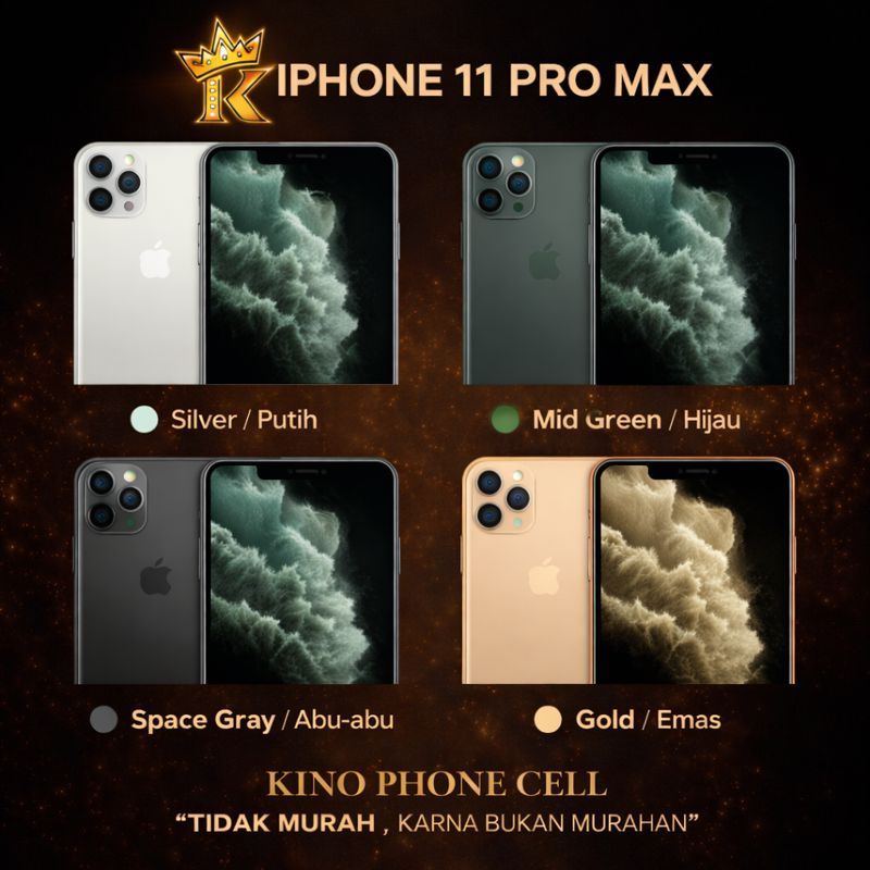IPHONE 11 PRO & 11 PRO MAX Second Ori 64GB 256GB All Varian Bekas Kino Phone Cell