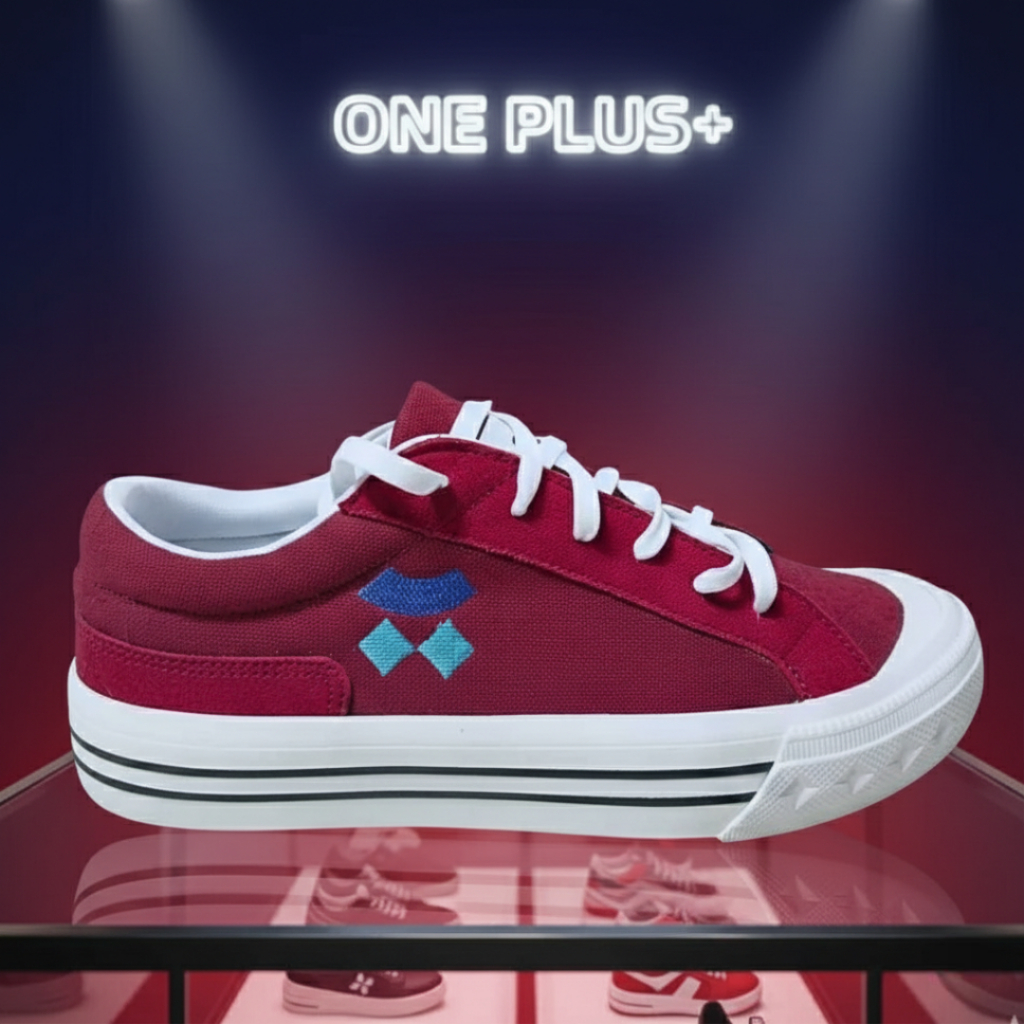 Sepatu Sneakers Kasual Pria Wanita - Warna Merah Maroon, Nyaman & Stylish