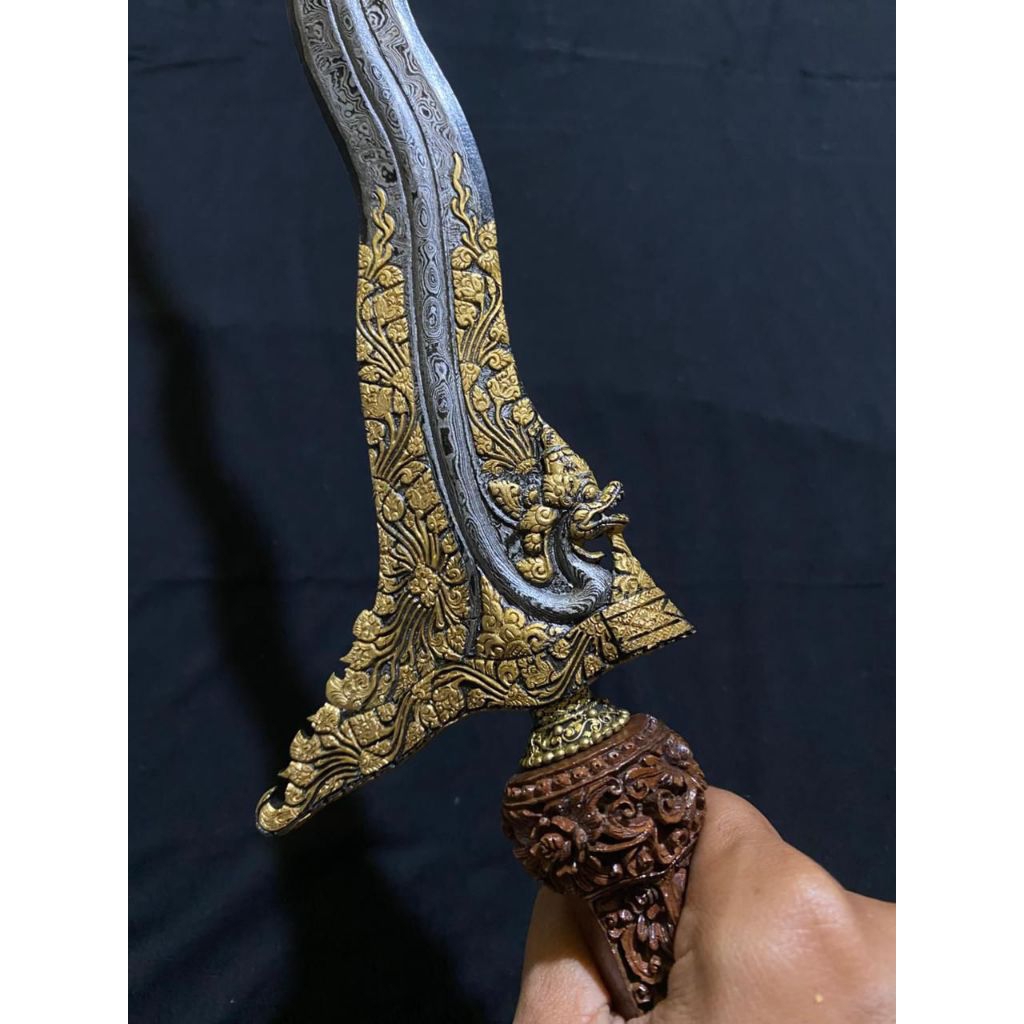 Keris Nogo Sosro Kinatah kamarogan sepuh emas