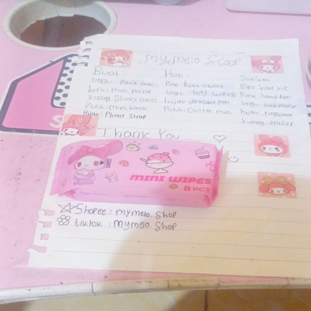 [mymelo.shop] mini wet wipes RANDOM