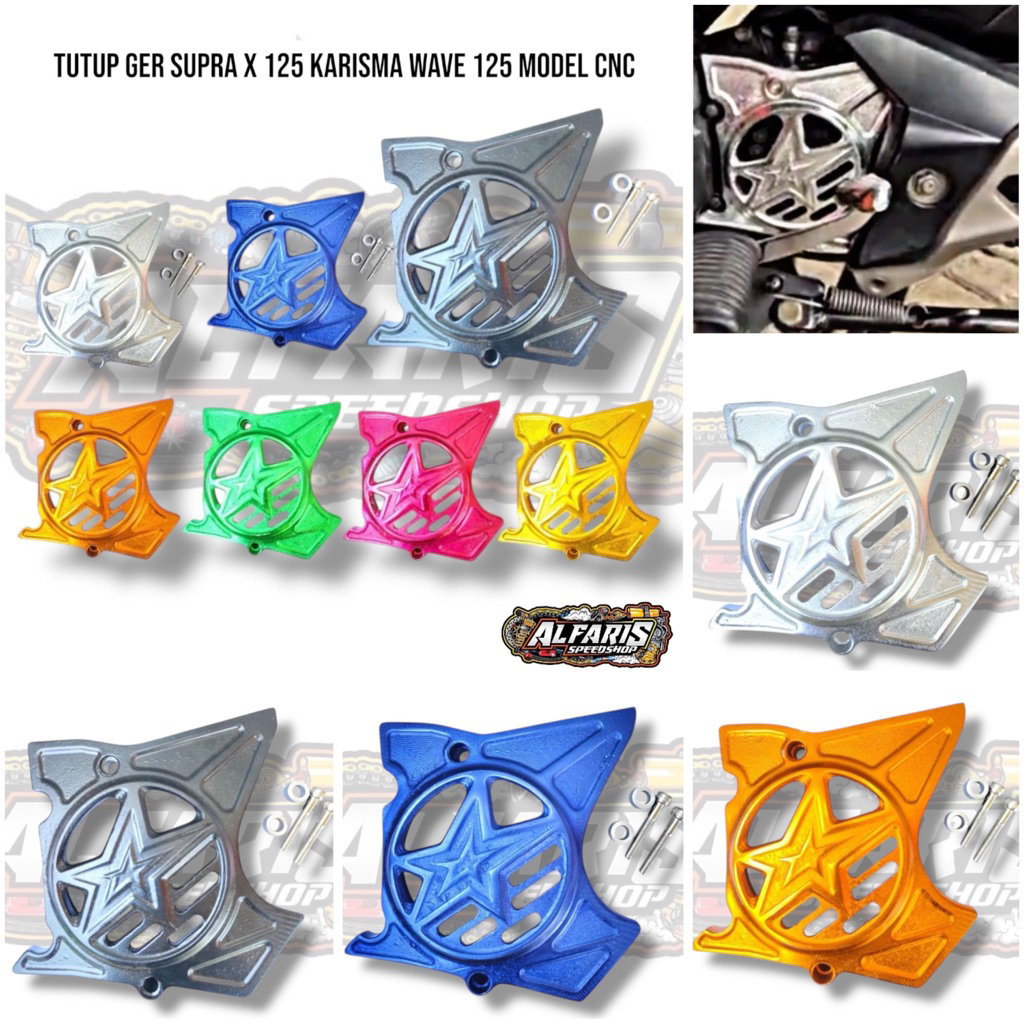 COVER TUTUP GEAR DEPAN WAVE 125 SUPRA X 125 KARISMA CNC TUTUP GER SUPRA X 125 KARISMA WAVE 125 CNC