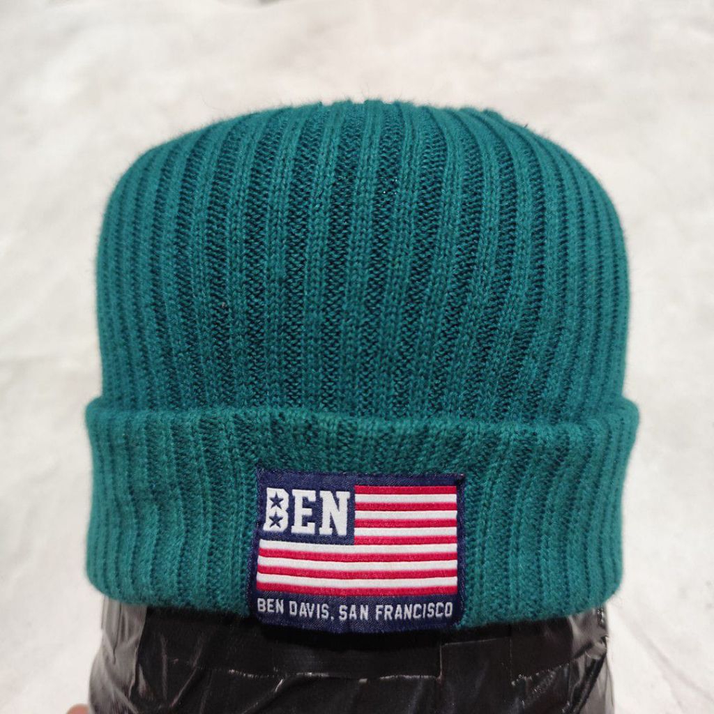 Topi beanie kupluk rajut ben Davis hijau