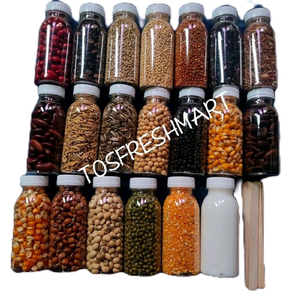 TERLENGKAP Biji bijian untuk Kolase BOTOL bahan kolase