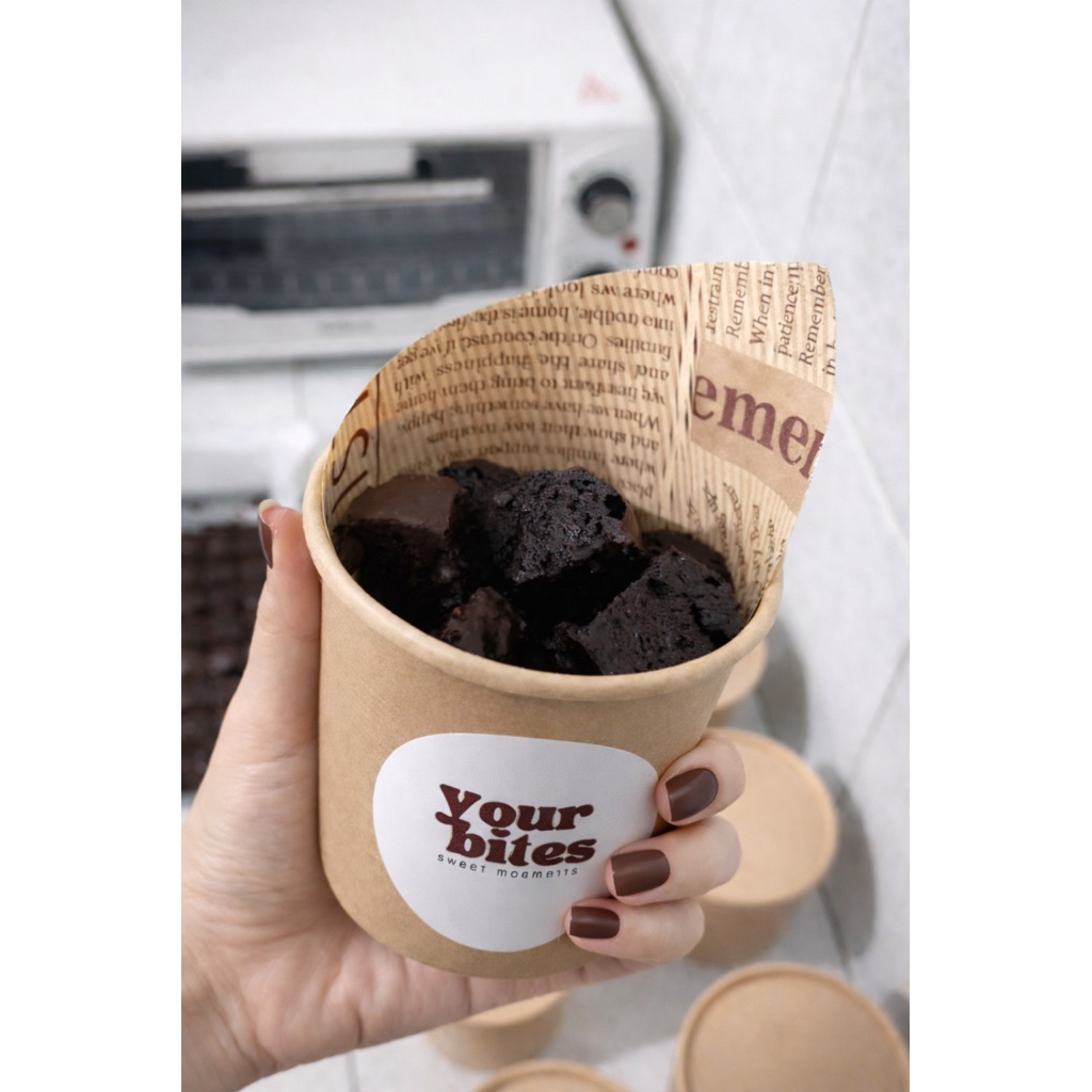 Fudgy brownies panggang bucket 12oz original nyoklat legit