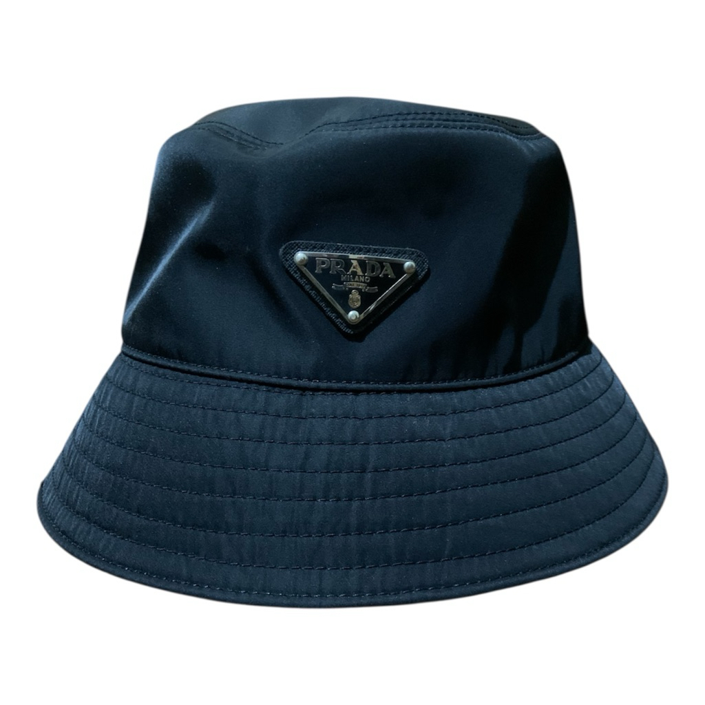 PRELOVED PRADA RE-NYLON BUCKET HAT BLACK