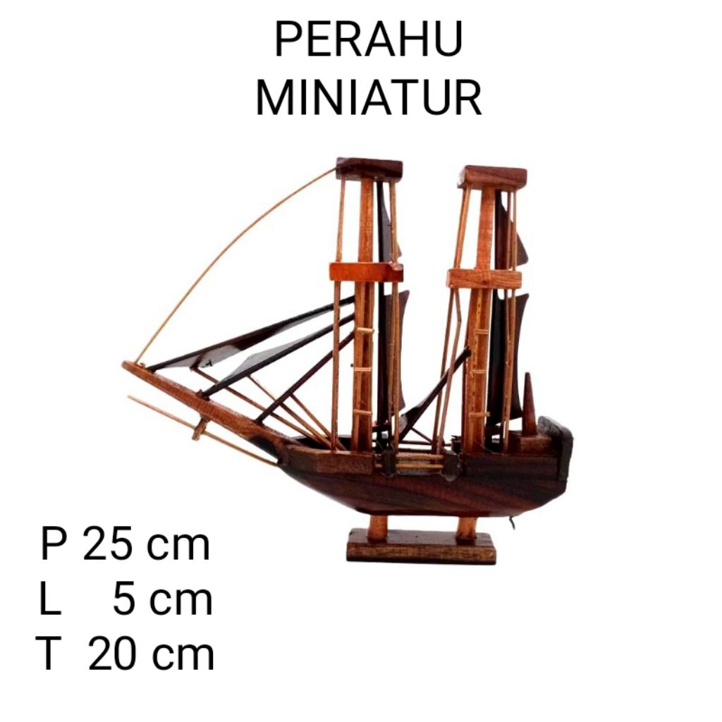 MINIATUR PERAHU KAYU