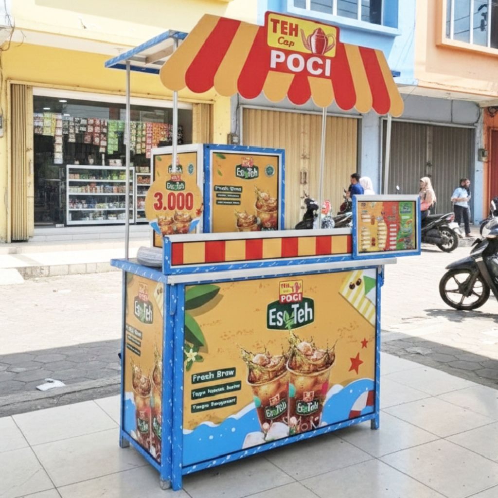 Booth Portable Es teh Full Variasi