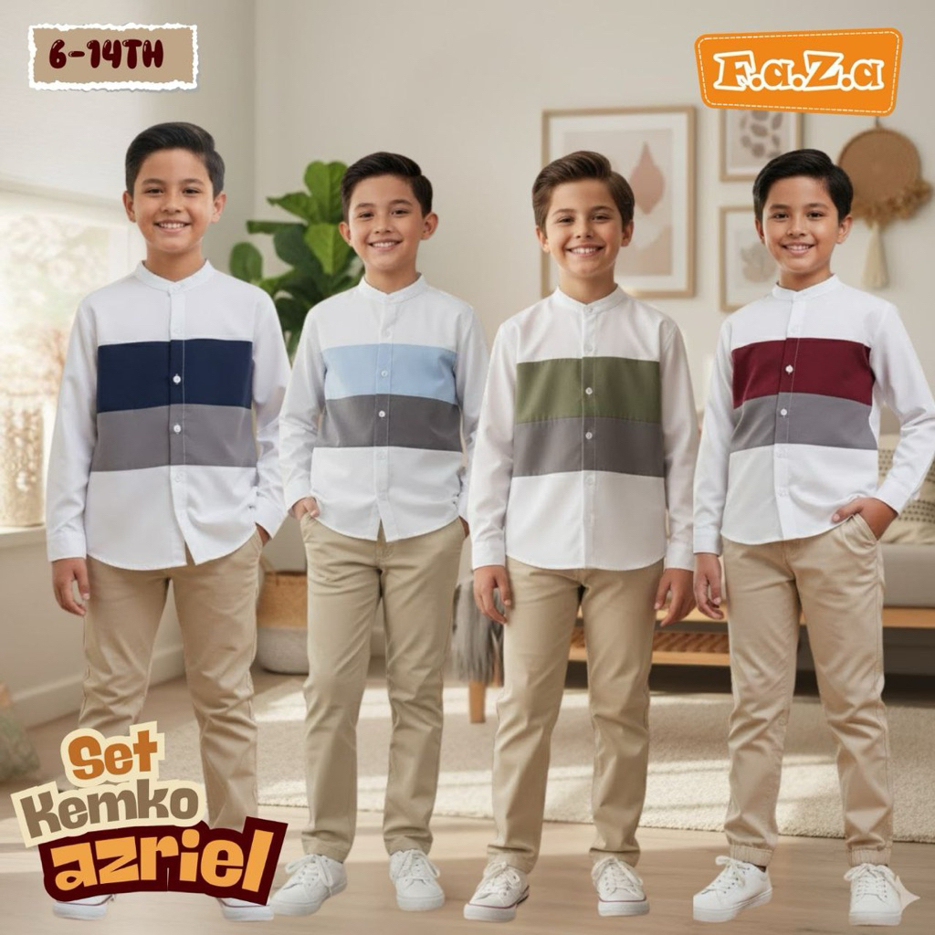 SET KEMKO AZRIEL/Setelan Kemeja Koko Anak