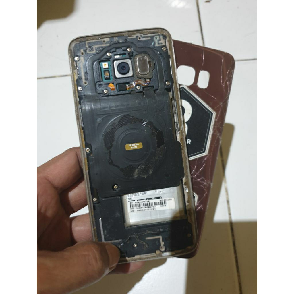 samsung s8 sein mesin hidup normal,,lcd rusak