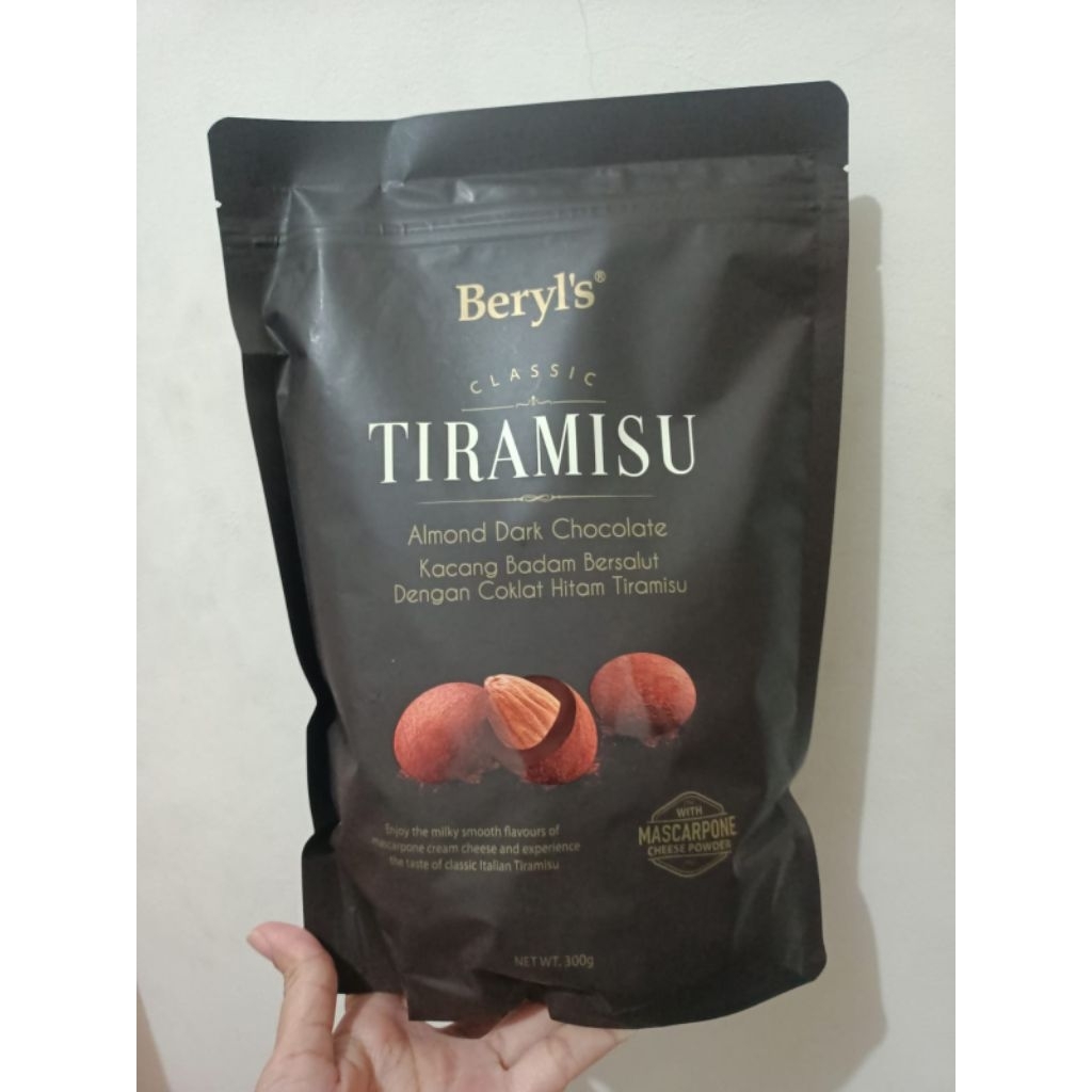 READY BERYLS TIRAMISU ALMOND DARK CHOCOLATE 300GR