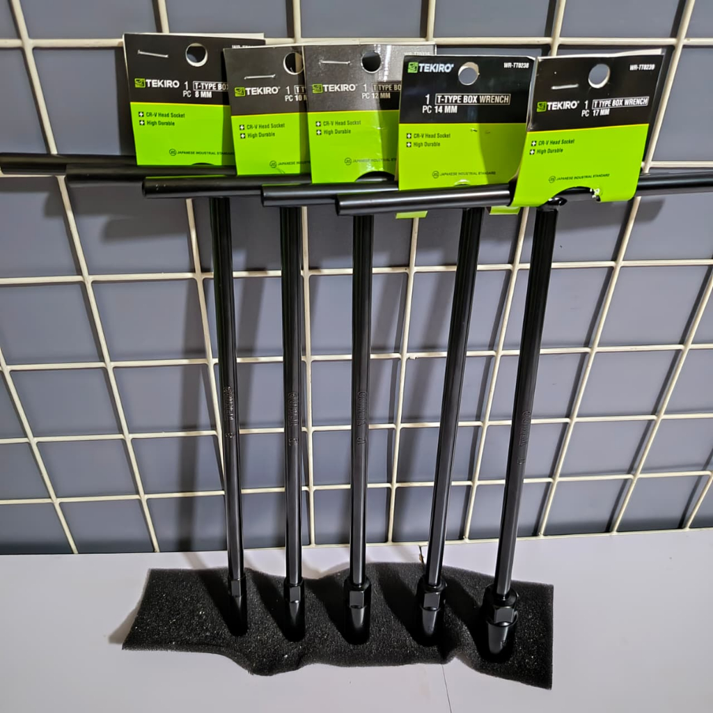 Kunci Sok T Tekiro Paket Lengkap 5Pcs Sock T 8 10 12 14 17 mm Chrome Vanadium Original Set Tekiro