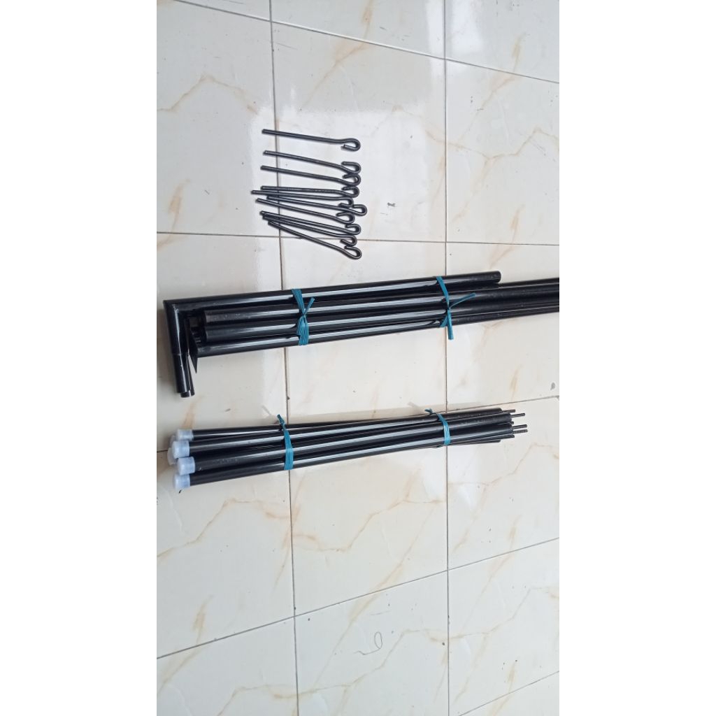 tiang besi tenda regu standar
