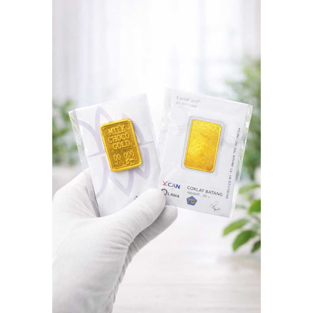 Cinta_Abuhaha 10 Pcs Mini Gift Coklat Gold Emas Batangan, Coklat Emas Batangan, Coklat Batangan