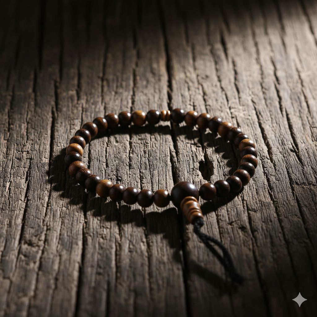 Gelang Gaharu 6mm 33 Butir Gelang Tasbih Kayu Gaharu Premium