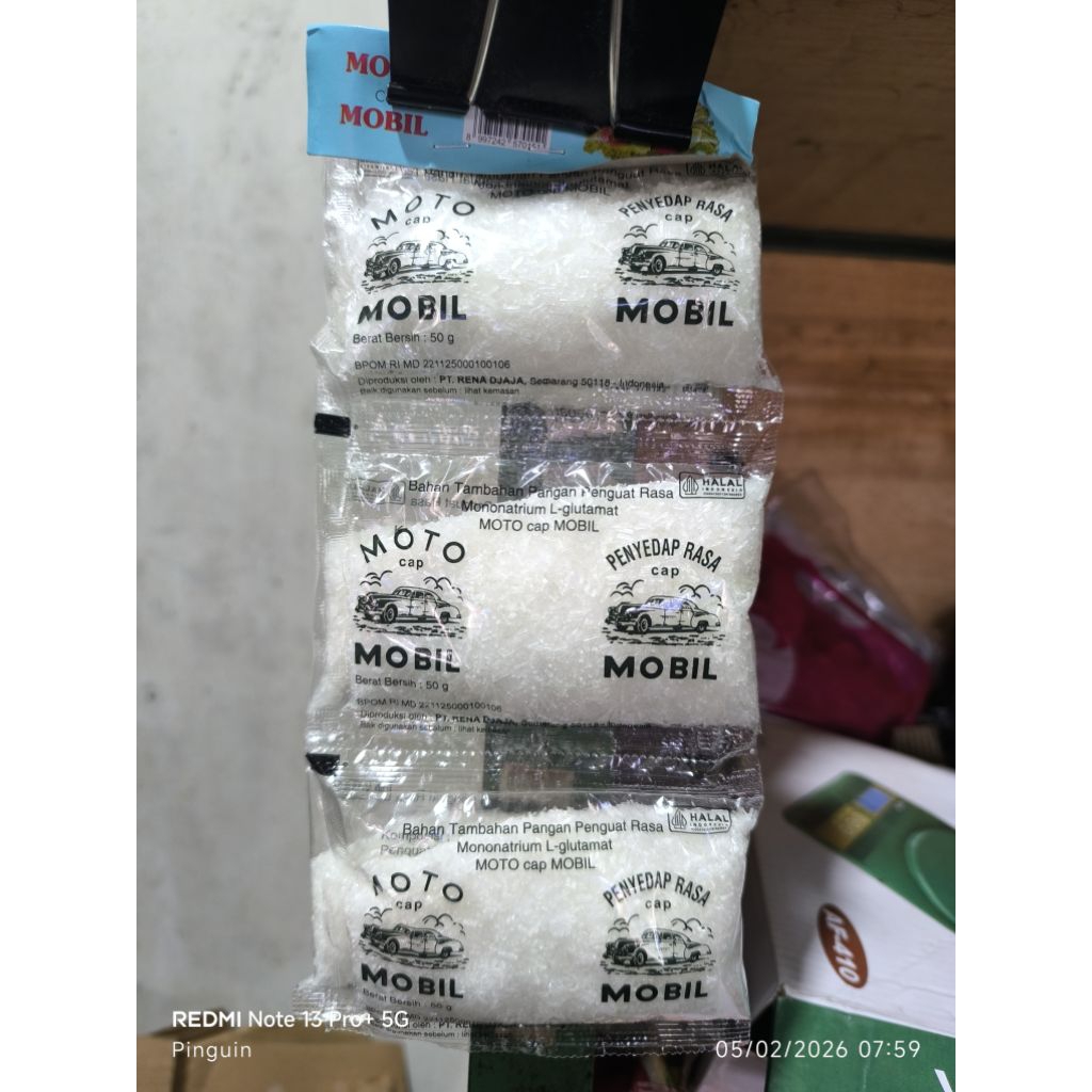 Moto Cap Mobil MSG | 1 Renceng Isi 6 Pcs @50gr | Penyedap Rasa Gurih