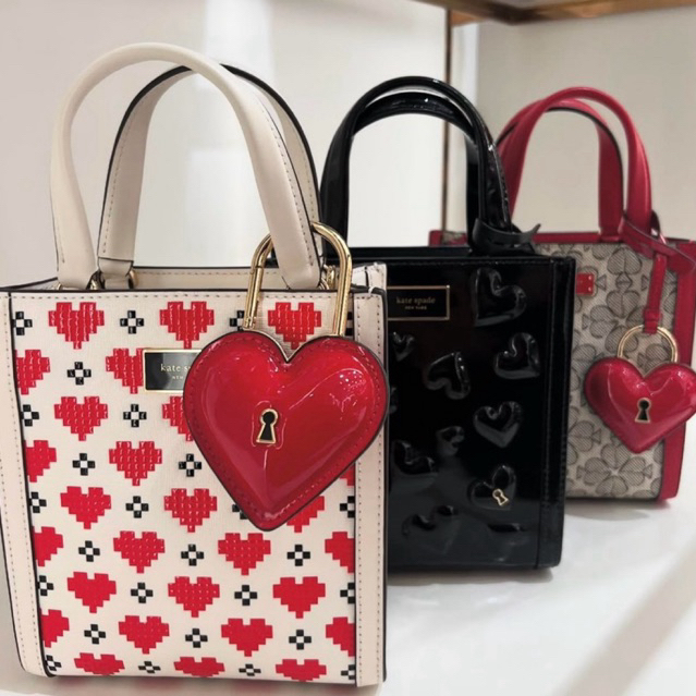 ORIGINAL 100% TAS SLEMPANG SLINGBAG KS LOVE PIXEL HEART MINI TOTE BAG