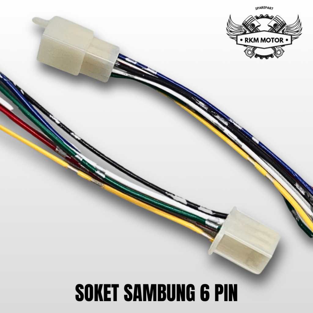 Soket Sambungan Kabel 6 Pin - Soket Konektor Kabel 6 Pin (min 2)