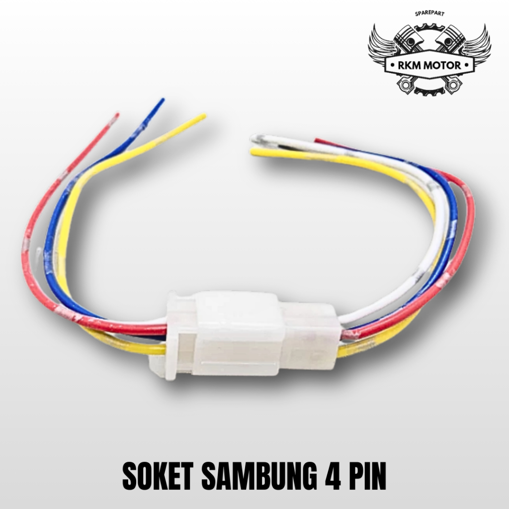 SOKET SAMBUNGAN KABEL 4 PIN - SOKET KABEL SAMBUNG 4 PIN (min 2)
