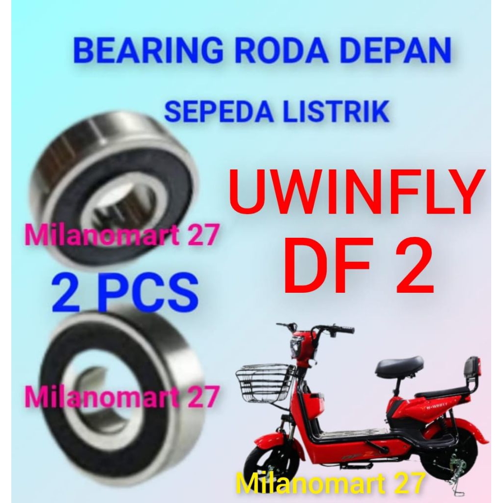 bearing roda depan sepeda listrik uwinfly DF2 laker klahar roda depan sepeda listrik uwinfly dg 2