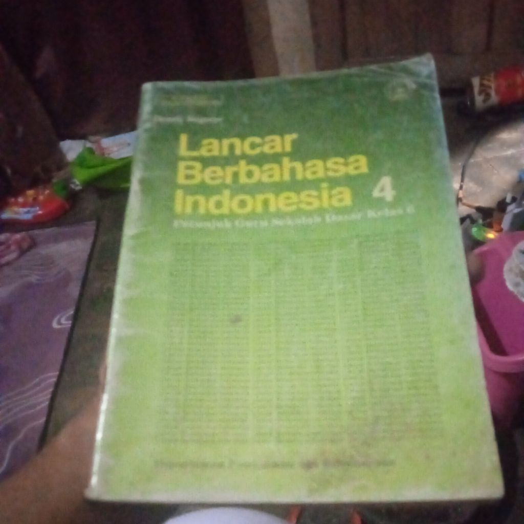 buku Lancar Berbahasa Indonesia 4, petunjuk guru SD kelas 6, buku original jadul