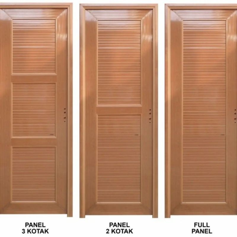 Pintu Kamar Mandi Platinum Panel SE Coklat 70x200 UPVC Pare Kediri