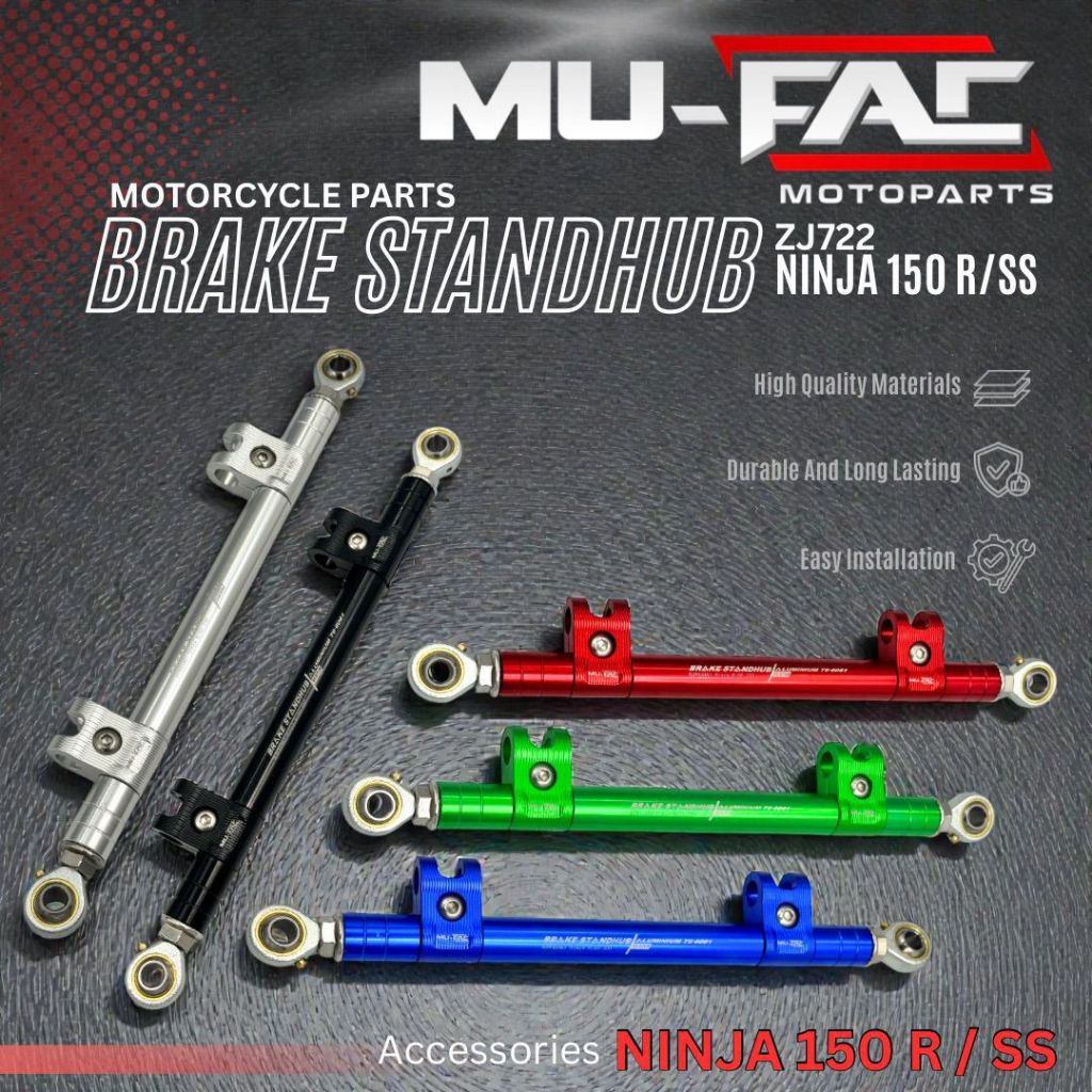 STANDHUB TAHANAN REM BELAKANG NINJA R SS SET KLEM KABEL REM DAN BAUT STAINLESS