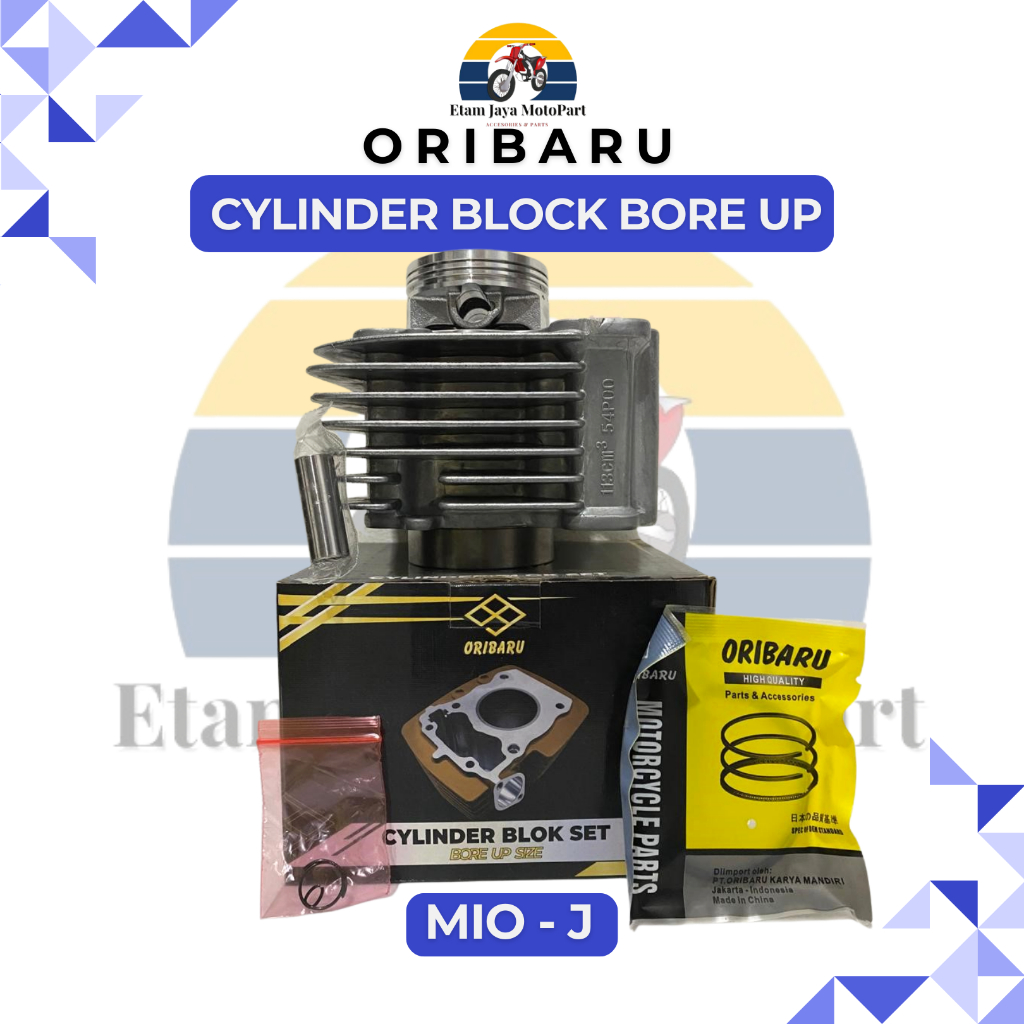 BLOCK SEHER CYLINDER BLOCK SILINDER BLOK BORE UP BEAT 53MM, BEAT FI 54MM, MIO 59MM,  MIO J 59MM, N-M