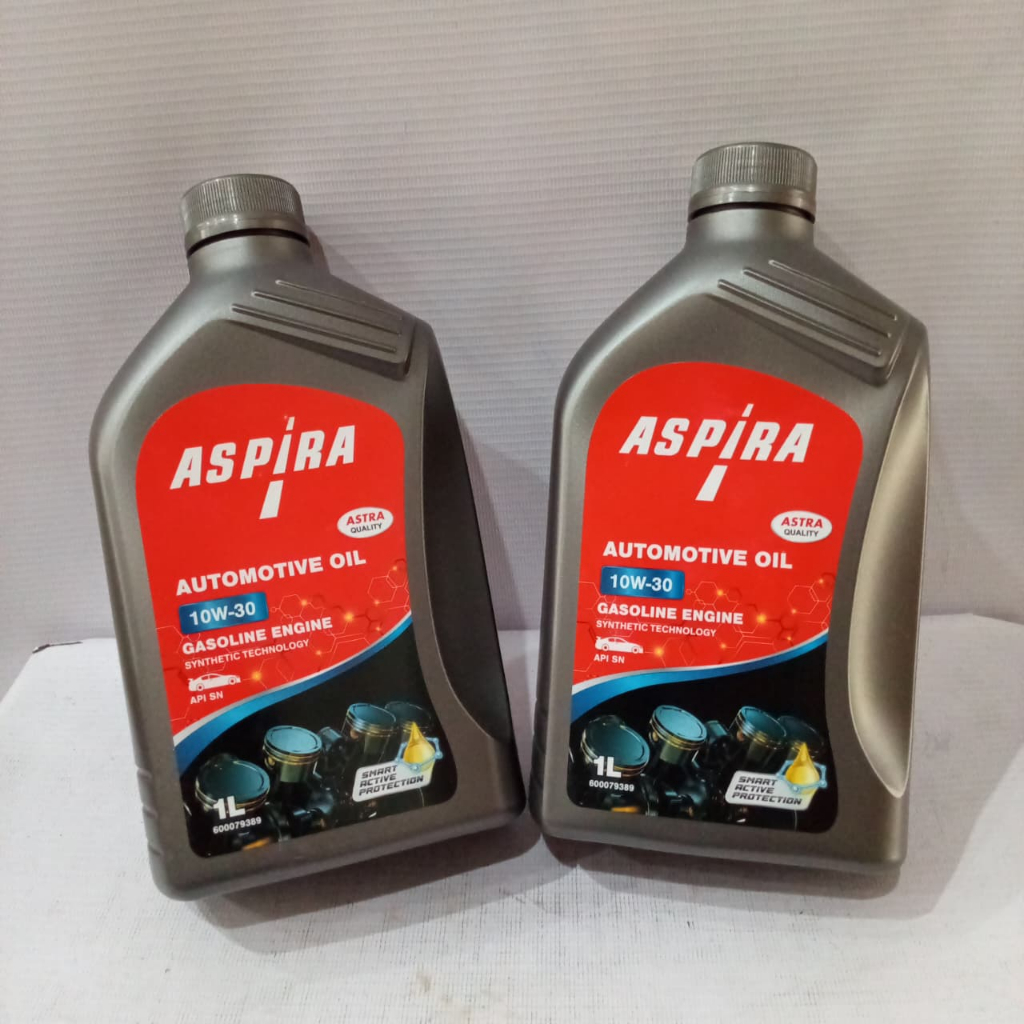 Oli Mesin Mobil Aspira 10W-30 API SN Sintetik – Original Produksi Shell Indonesia