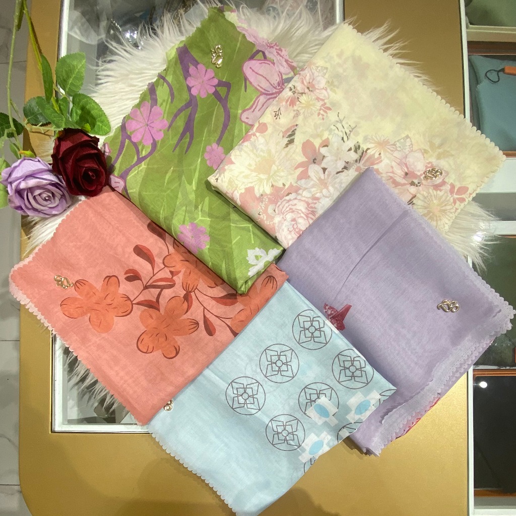 Hijab Kerudung Varisha Paris Premium Motif Printing Daily Hijab