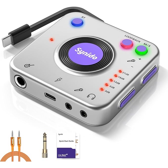 SYNDO PORTABLE  AUDIO INTERFACE | DOMS DJ | PORTS FOR LIVE STREAMING