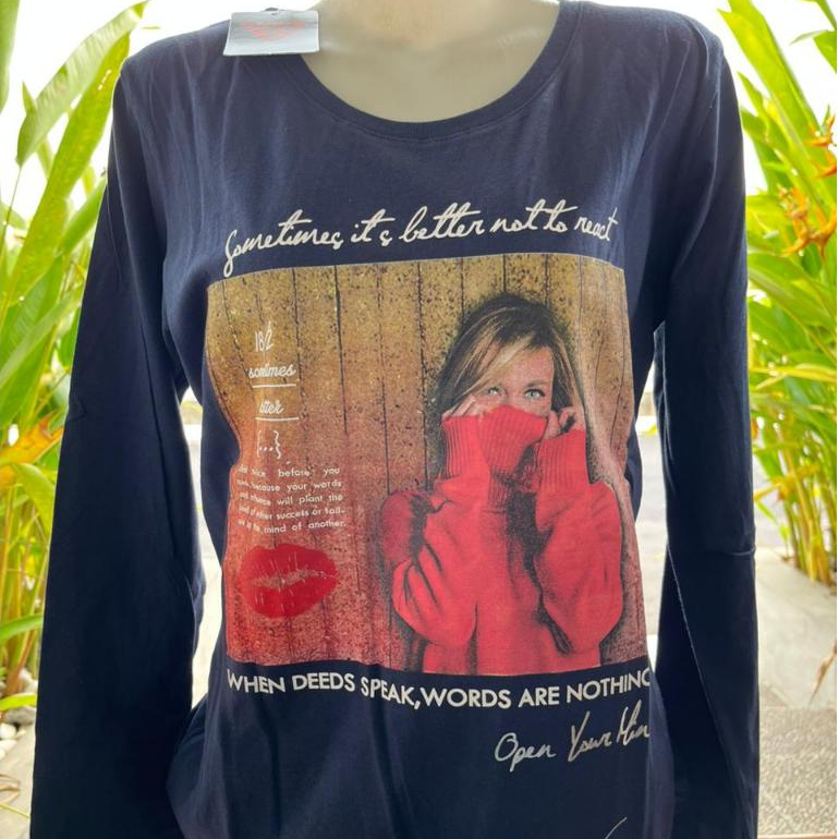 CUCI GUDANG Atasan Kaos bahan Katun Premium untuk Remaja - Dewasa Lengan Panjang