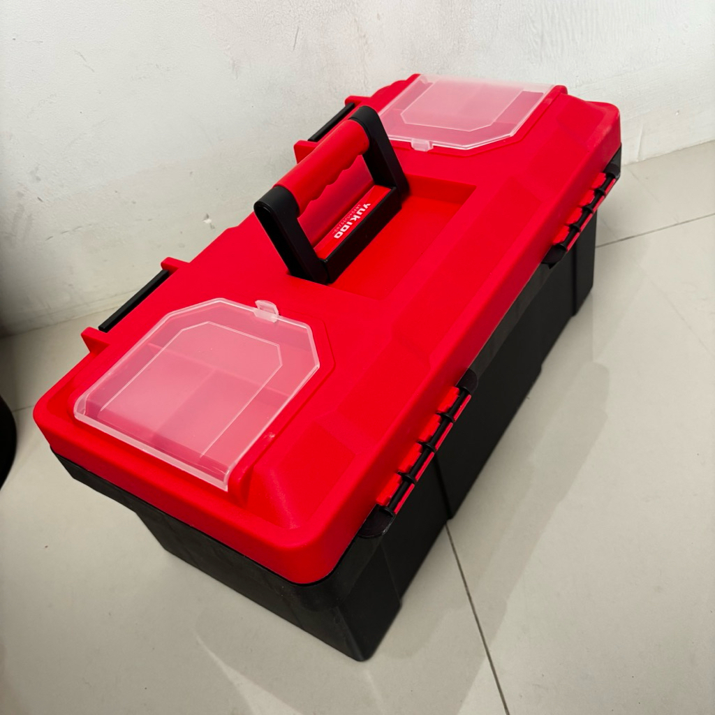 YUKIDO Tool Box Besar Plastik 20 Inch Bahan PVC Tools Box Kotak Peralatan Besi /Tool Box Stainless K