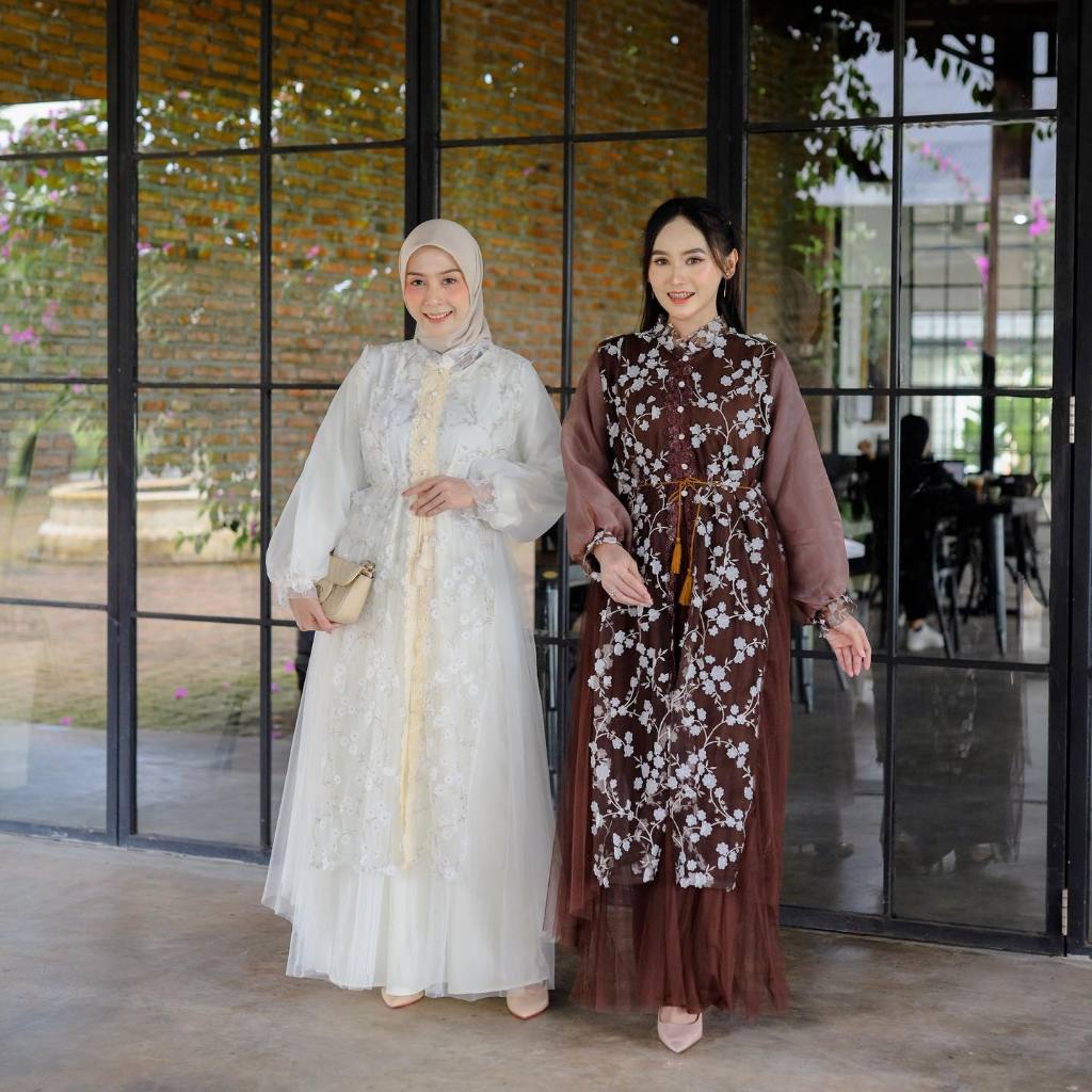 Benang Raja Gamis Brukat Arvella Premium