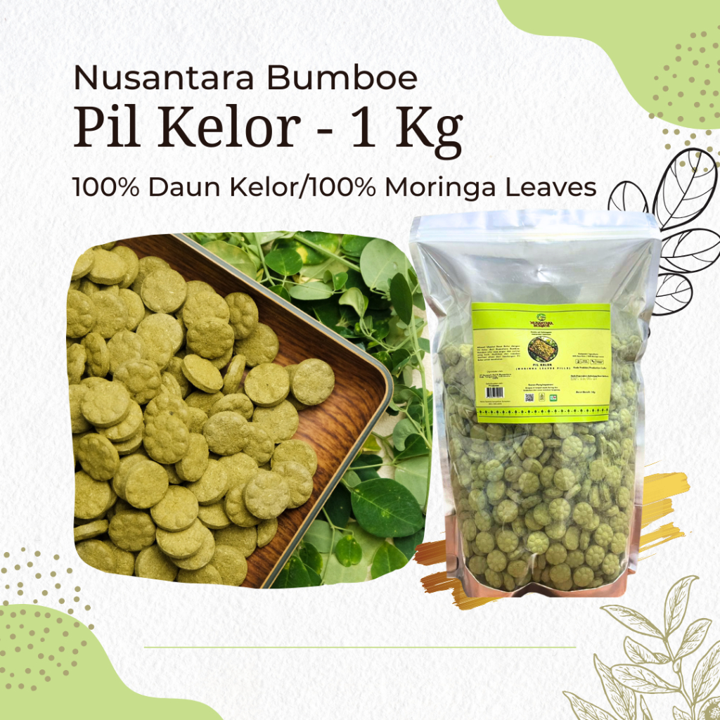 Nusantara Bumboe - Pil Kelor - 1 Kg | Moringa leaves pills