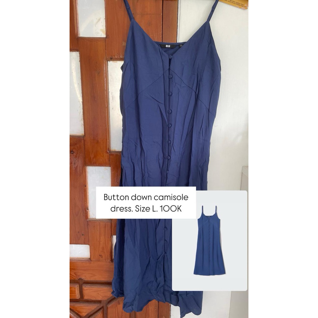 Uniqlo Button Down Camisole Dress