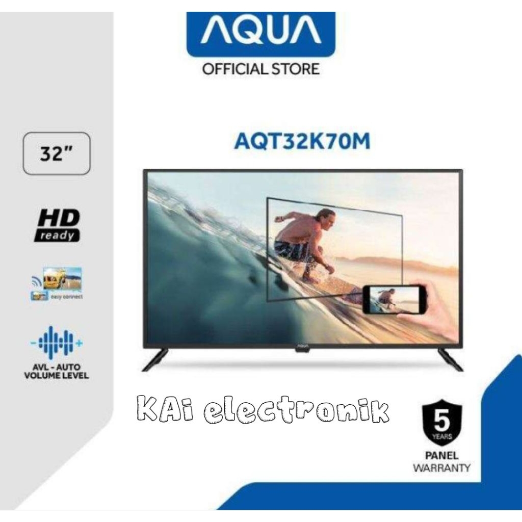 TV AQUA 32 inc miracast/mirroring tv dan digital tv 32K70M