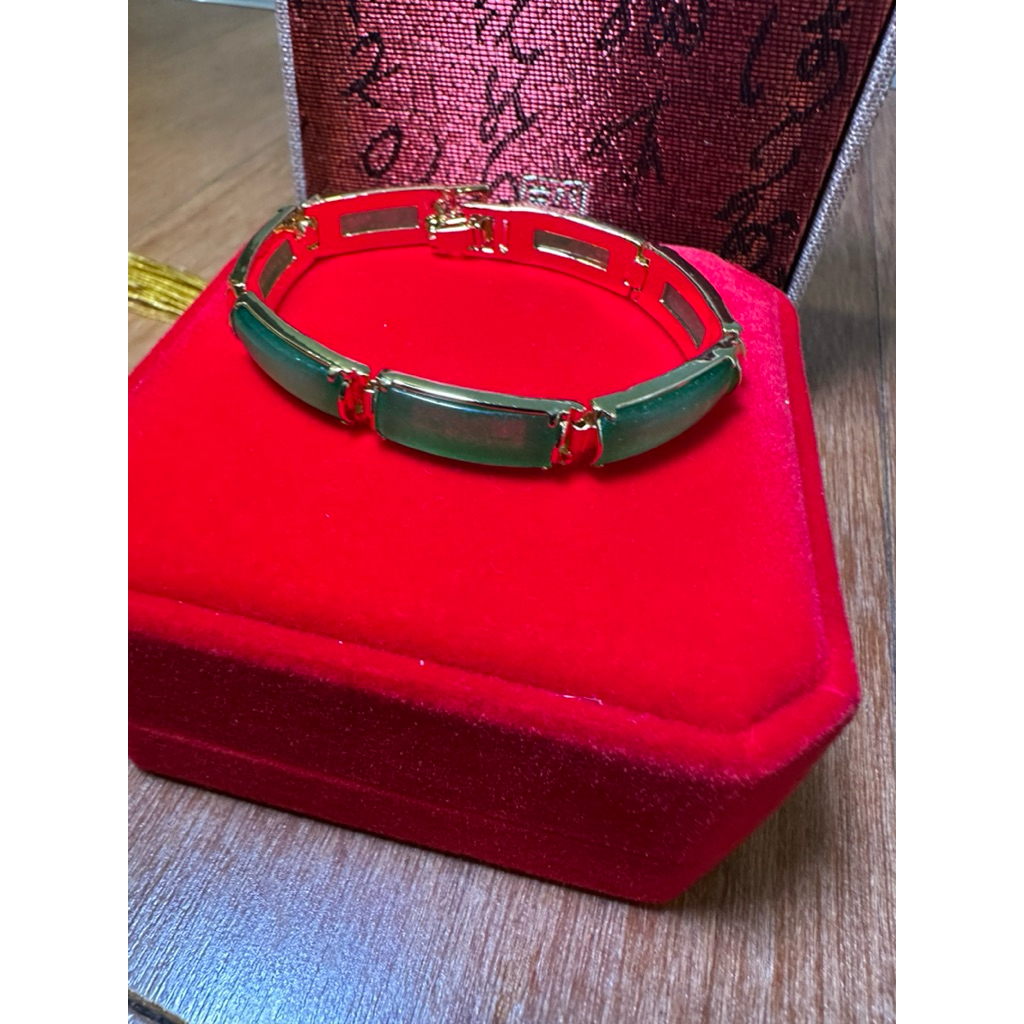 Gelang giok rantai kotak premium giok cina asli original