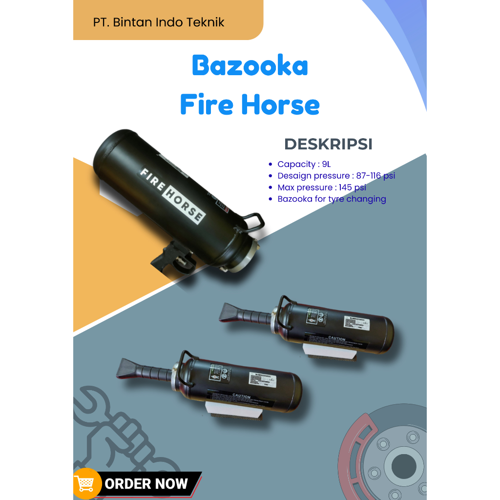 Bazooka Fire Horse Alat Tembak Angin Velg Bazooka Fire Horse 10 Bar