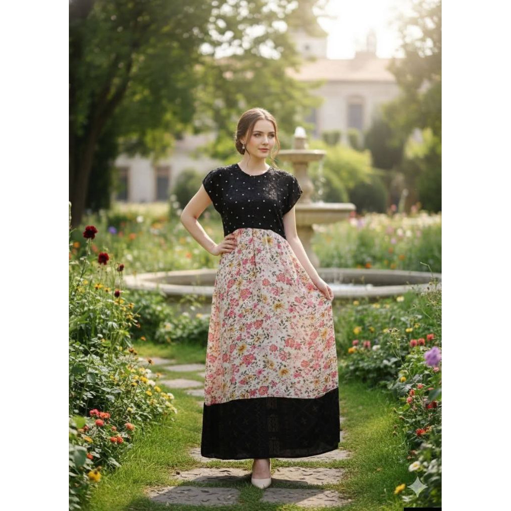 Daster rayon rijek wanita LD 110 cm