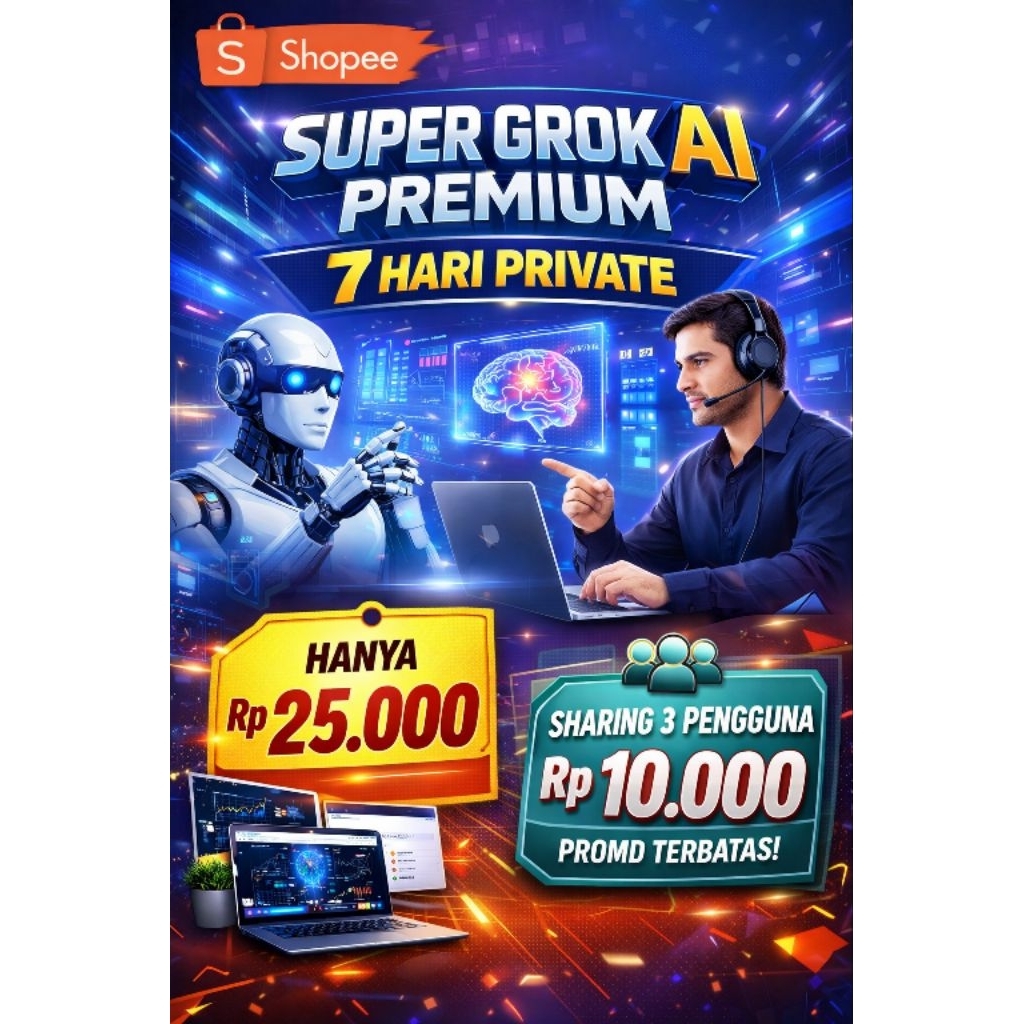 Grok Ai Premium SuperGrok Ai MASA AKTIF 3HARI