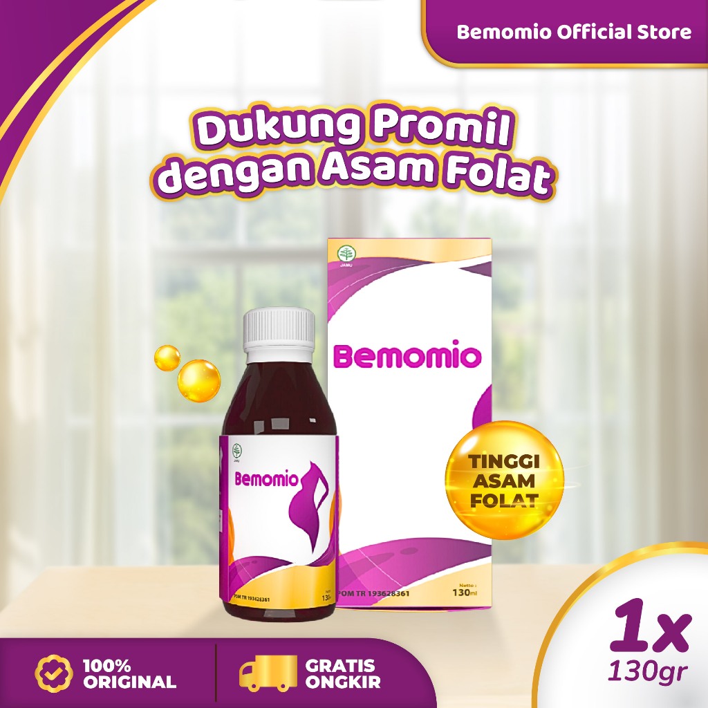 Bemomio - Asam Folat Promil Sehat Alami BPOM 100% & Halal MUI